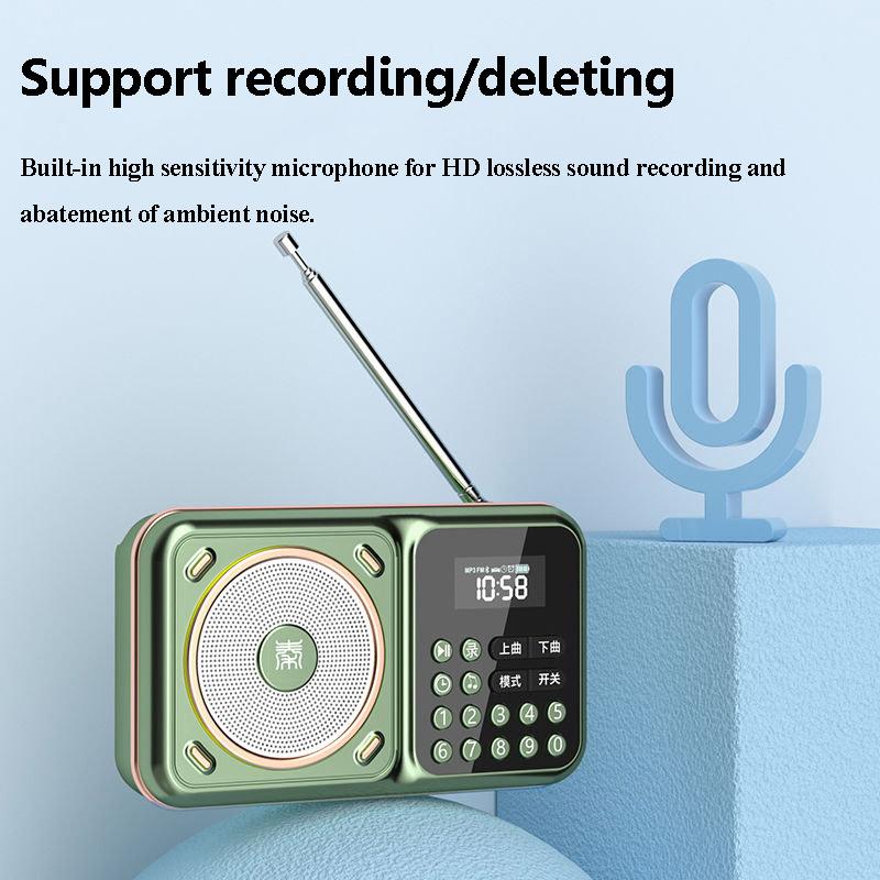 Retro Bluetooth Speaker Wireless Hifi Sound Audio System Portable Music Player with HD Reduction MIC HIgh Sensitivity FM Radio