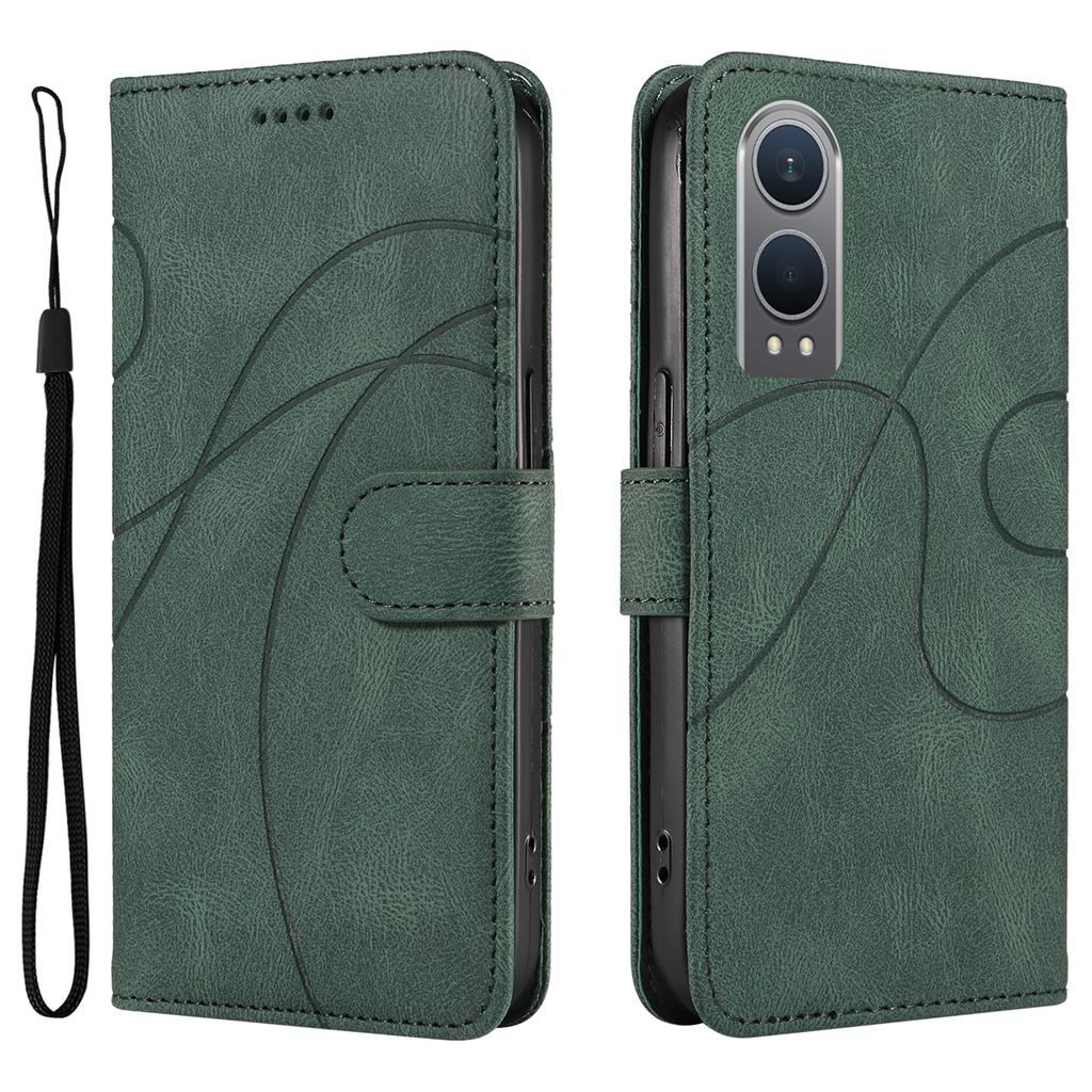 Для OnePlus Nord CE4 Lite 5G/Oppo K12x 5G (Китай) Чехол Ударопрочный Кошелек Держатель для карт Кожаный Чехол для телефона Изогнутая линия