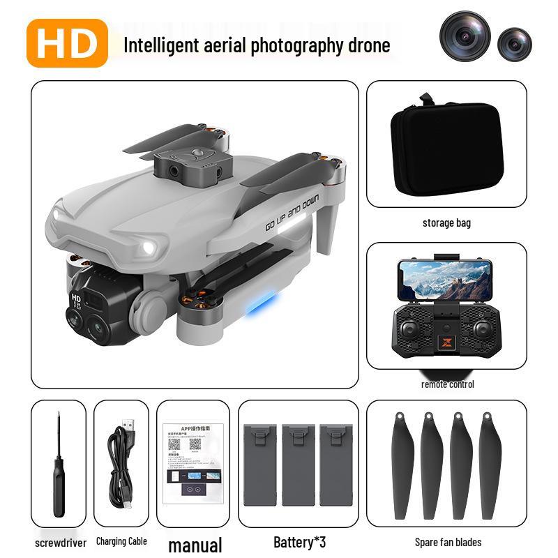 H16 Obstacle Avoidance Drone with 150° Adjustable Camera, Brushless Motors, Night Vision & Optical Flow for Aerial Photography.