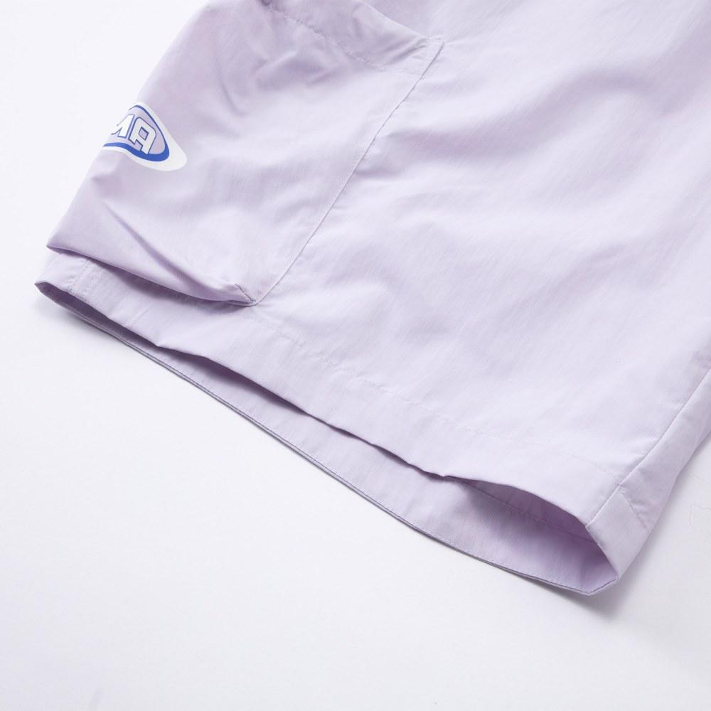 Puma Классические танцевальные шорты Crew Woven Shorts с принтом логотипа, завязками на талии, средней посадки, повседневные шорты для мужчин, светло-фиолетовые 627176-68