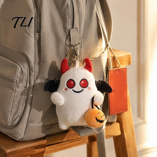 Decorative Ghost for Window Halloween Plush Keychain, Cute Spooky Stuffed Toy Pendant Backpack Soft Skin Friendly Keys, Mini Doll Bag