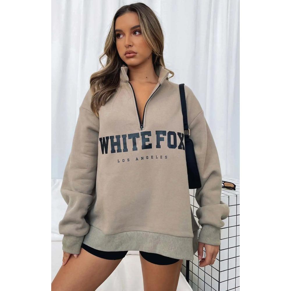 Осень и зима Новая повседневная толстовка с капюшоном с коротким воротником и застежкой-молнией с длинными рукавами и принтом