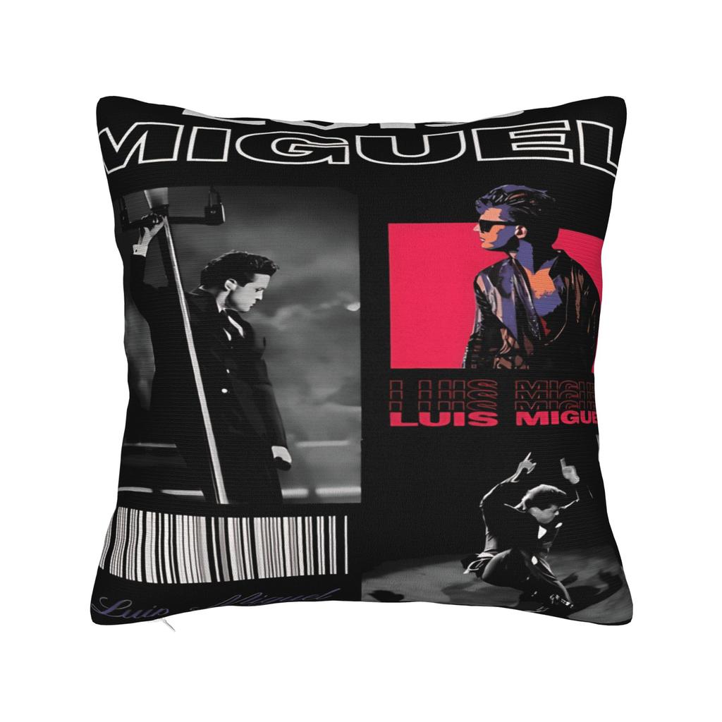 Singer L-Luis M-Miguel Pillow Cover Retro Trendy Pillow Case For Sofa Couch Bed Living Room Soft Pillowcases Birthday Present