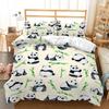 Panda Animal Bamboo Bed Three-Piece Quilt Cover 3D Digital Printing Kit Four-Piece Set
