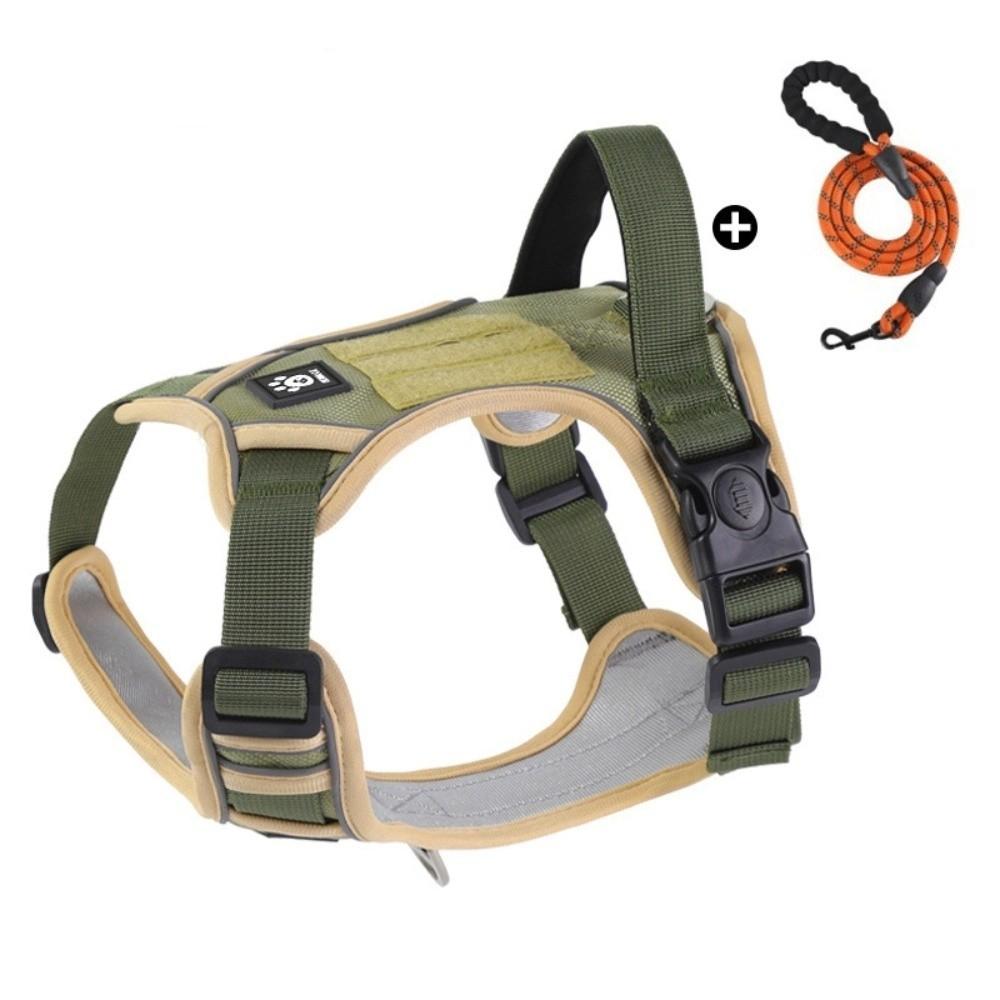Multi-Point Adjustment Anti-Pull Dog Harness Reflective Dog Leash Dog Chest Strap Daily Walks