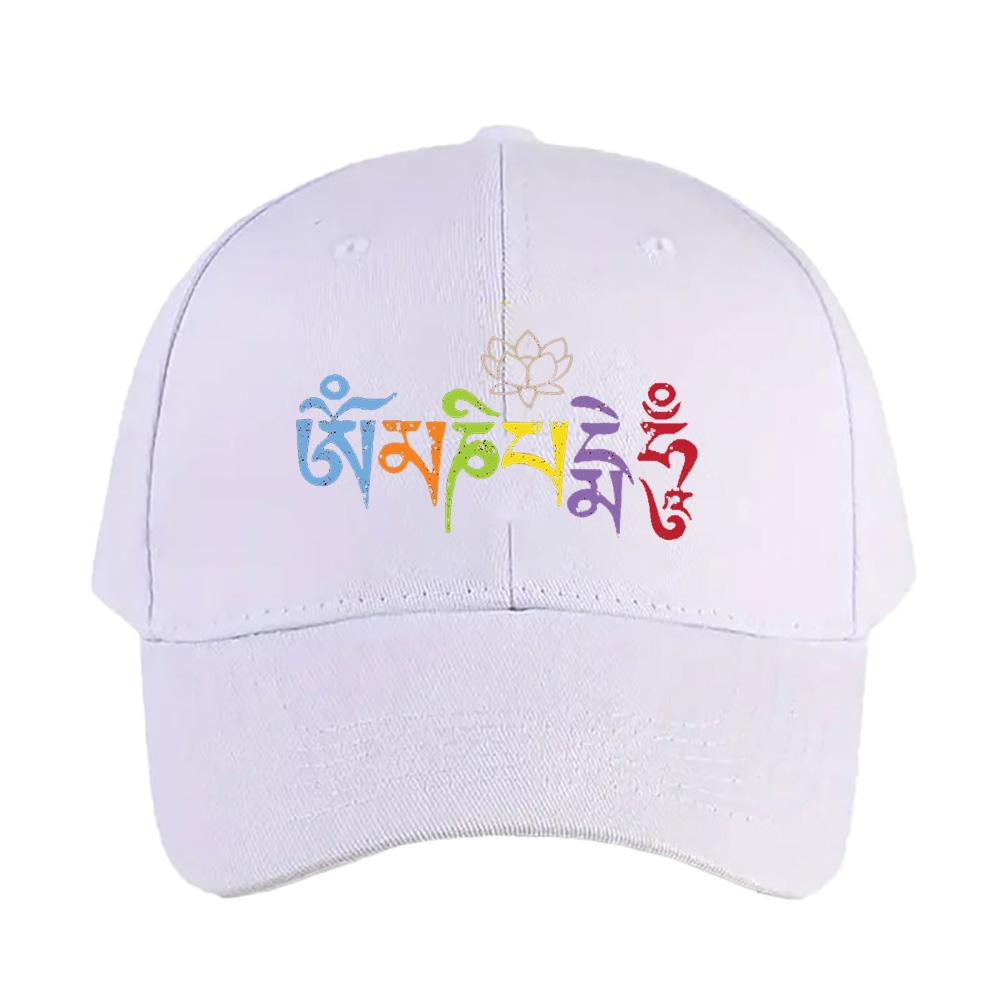 ohm mani padme hum colored Cap summer woman Man Adult Hat Fashion Casual Adjustable Printed Baseball Caps Trucker Cap
