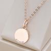 Glossy Golden Round Coin Inlay Zircon Pendant Necklace for Women Simple Fashion Daily Jewelry