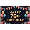 Фон для вечеринки Украшение для торта Декор на день рождения Баннер на 70-летие Красочная гирлянда Баннер для празднования юбилея Для вечеринки