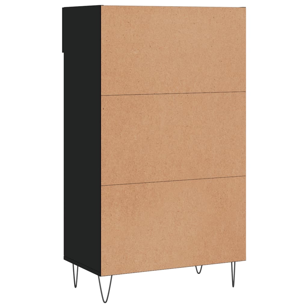 Shoe Cabinet Black 60x35x105 cm Particleboard