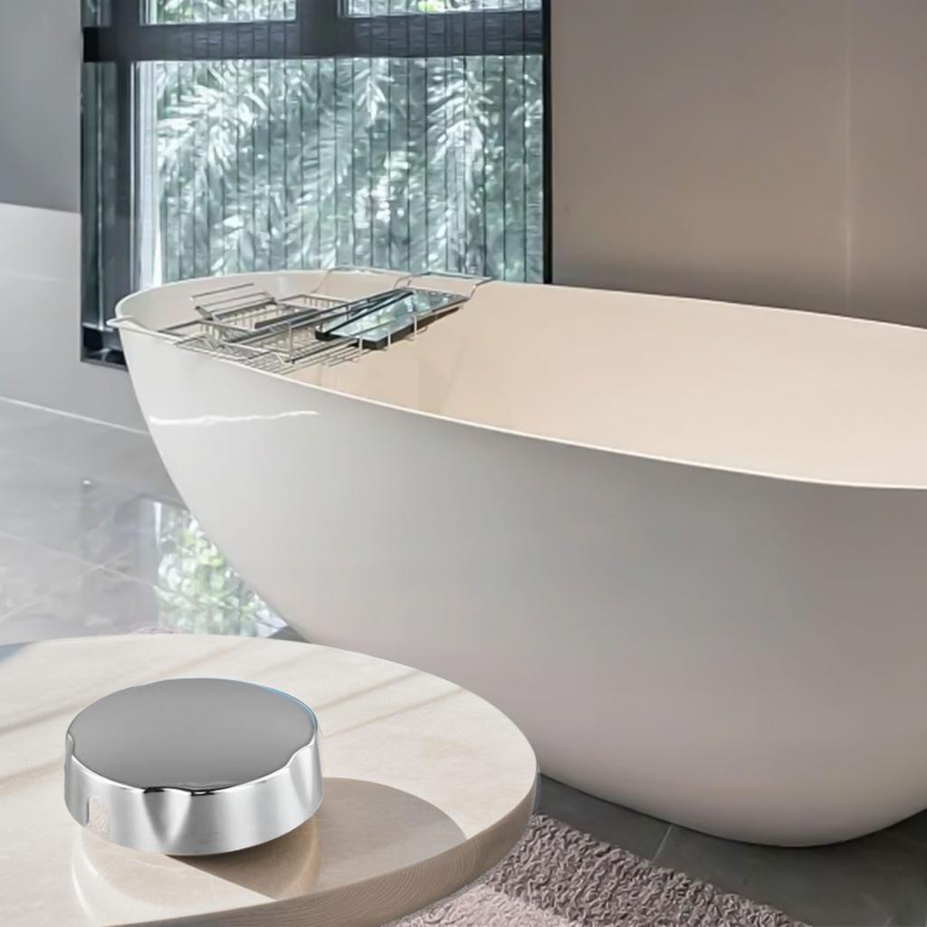 Easily Installed Bathtub Rotating Knob with Attractive Chrome Finish 75mm