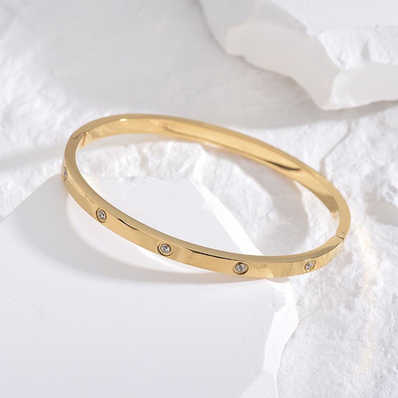 Stainless Steel Ring Stacking Bracelet Women Plated Couple Holiday Gift Fashion Bracelet Party Jewelry