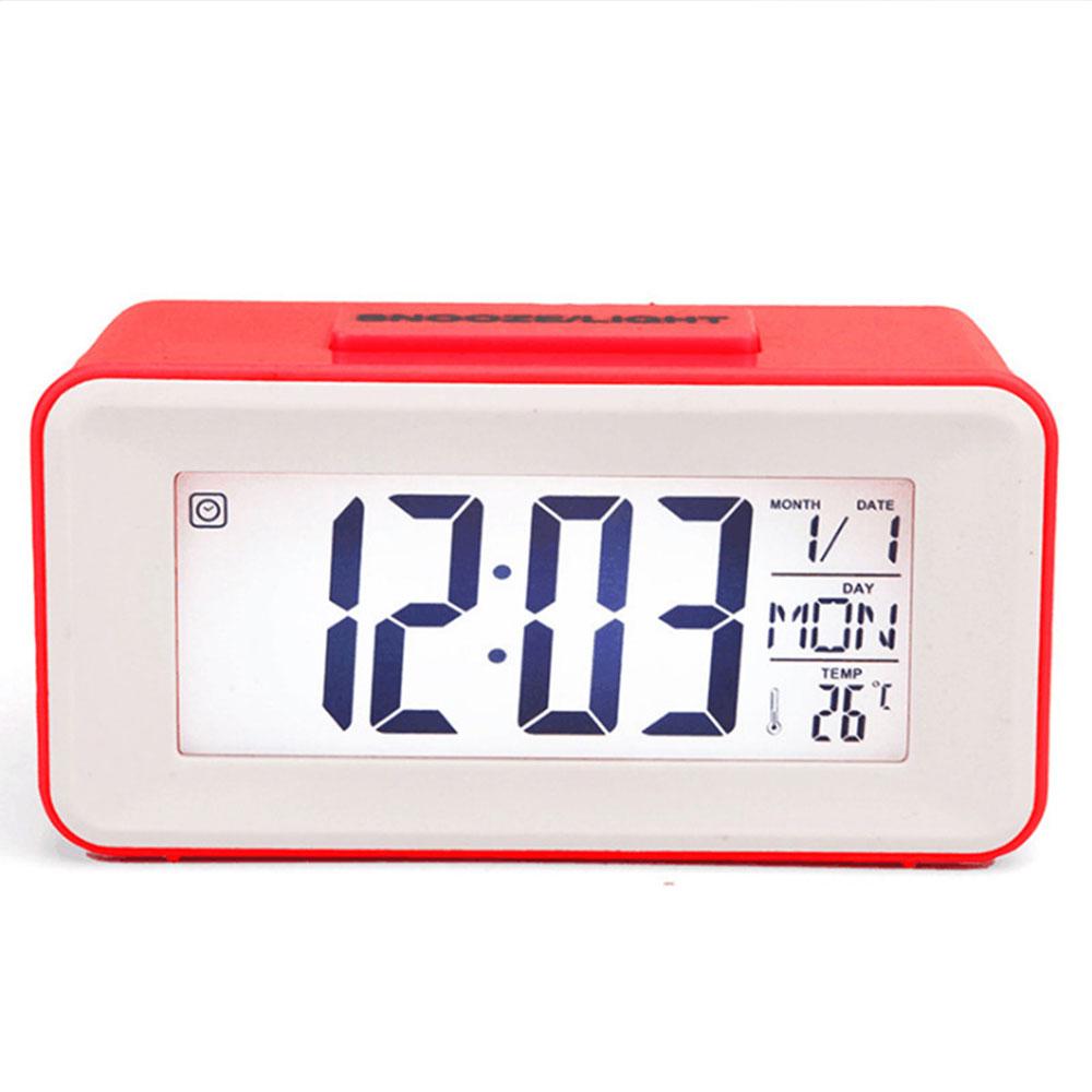 Simple Home Digital Electronic Clock 12/24 Hours Voice Control Backlight Multifunctional Bedroom Bedside Children's Decoration
