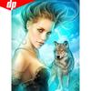 Diamond Mosaic Beauty Wolf Rhinestones Crystal Diamond Painting Cross Stitch Diamond Embroidery