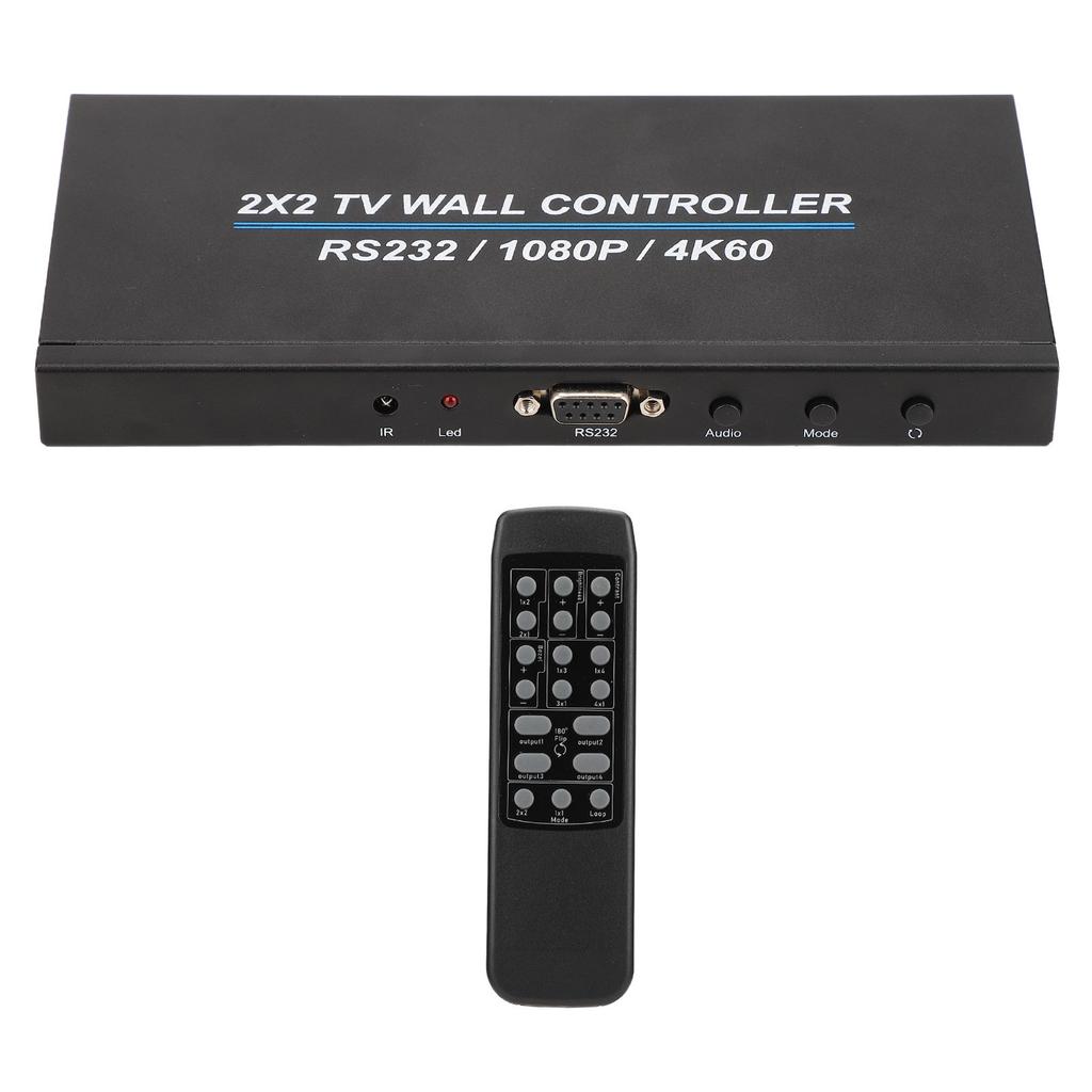 Контроллер видеостены с мультимедийным интерфейсом высокой четкости 2x2 4K и 60 Гц HD-дисплей Поворот на 180 градусов Контроллер ТВ-стены Контроллер ТВ-стены