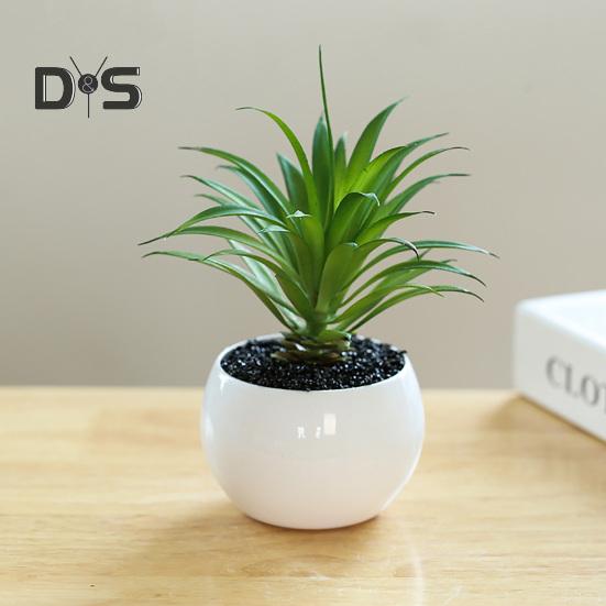 Пластиковые искусственные сочные анти-выцветания красивые маленькие поддельные растения в горшках настольные украшения