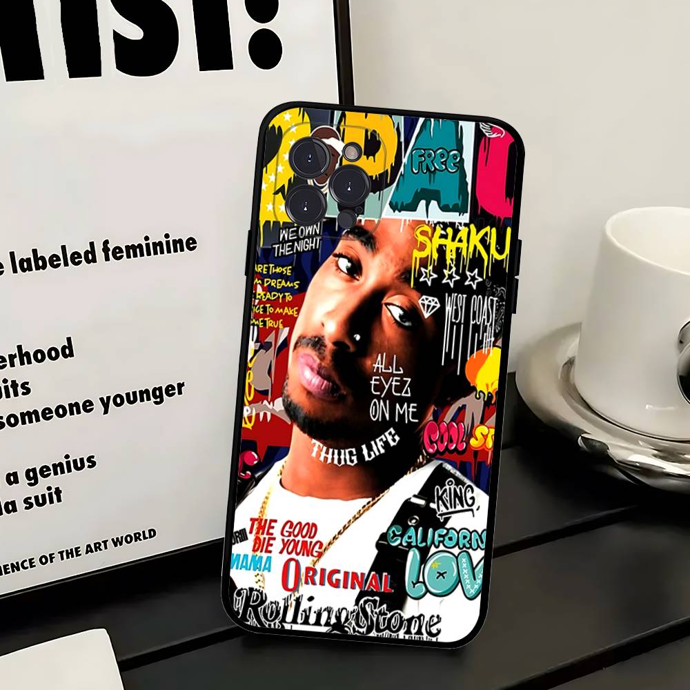 Rapper 2pac Singer Tupac 2 Phone Case For IPhone 17 16 Pro Max 15 14 13 12 11 Mini PLUS Cover