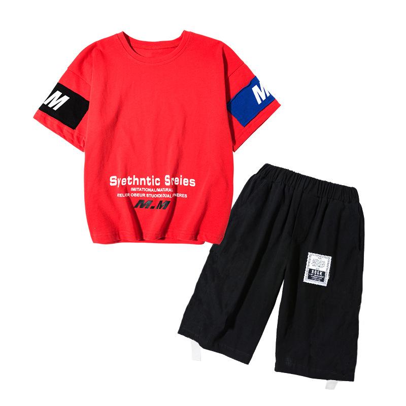 Летний повседневный спортивный костюм-двойка для мальчиков 2025 года в корейском стиле
