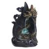 LED Dragon Backflow Incense Holder Waterfall Incense Burner Smoke Incense Censer +20Backflow Incense Cones Aromatherapy Ornament
