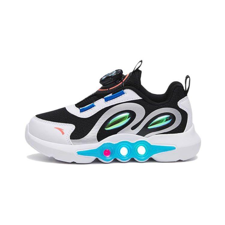 Anta Antiskid Shock Absorbing Wear Resistant Low Top Running Shoes Kids Sneakers White Black Blue 312319915-3