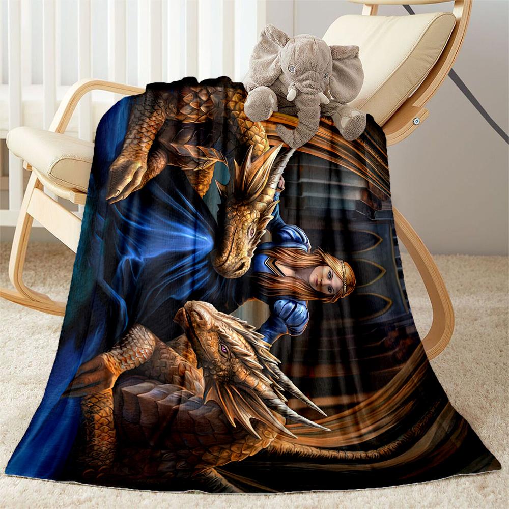 Gothic Style Blanket Warmthful Decor Great for Bedding Picnics Sofa Four Seasons Multipurpose Modern Style Best Holiday Gift for Friends Family