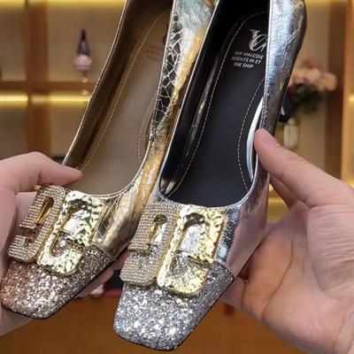 Модные женские туфли-лодочки со стразами 2025 Новые дизайнерские туфли на высоком каблуке Роскошные декоративные банкетные женские элегантные туфли-лодочки на высоком каблуке