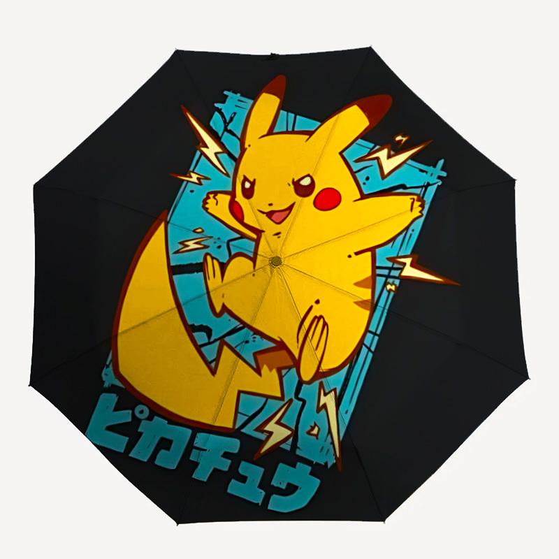 1pc Pikachu Automatic Umbrella with Folding feature - Compact Travel Umbrella, Perfect Gift for Birthday, Christmas, 046