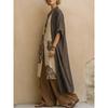 1116 new European and American style loose embroidered robe set women's casual wide-leg pants two-piece fashion