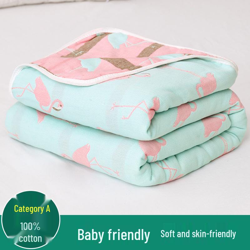 Six-Layer Cotton Gauze Baby Blanket: Swaddle, Bath Towel, or Summer Quilt Cover