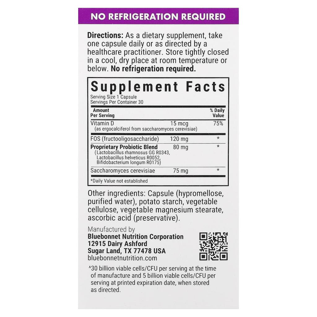 Bluebonnet Nutrition, Pre, Pro, Post Probiotic, 30 Veggie Capsules
