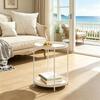 Stylish Sofa Table, Storage Side Table, Round Coffee Table, Nightstand, Plant Stand (only with sofa table)