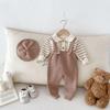 Autumn Baby Sweater & Knitted Overalls Set - Cute & Fashionable for Spring/Fall