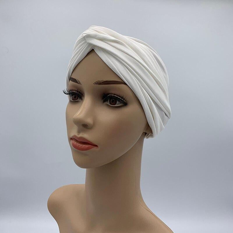 Модная женская замшевая кепка-тюрбан, однотонная мусульманская хиджаб, головной платок, шляпа Индии