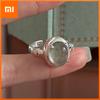 Xiaomi BF CLUB 925 Sterling Rings for Women Simple Geometric Handmade Irregular Oval Stone Ring Allergy For Birthday Gift