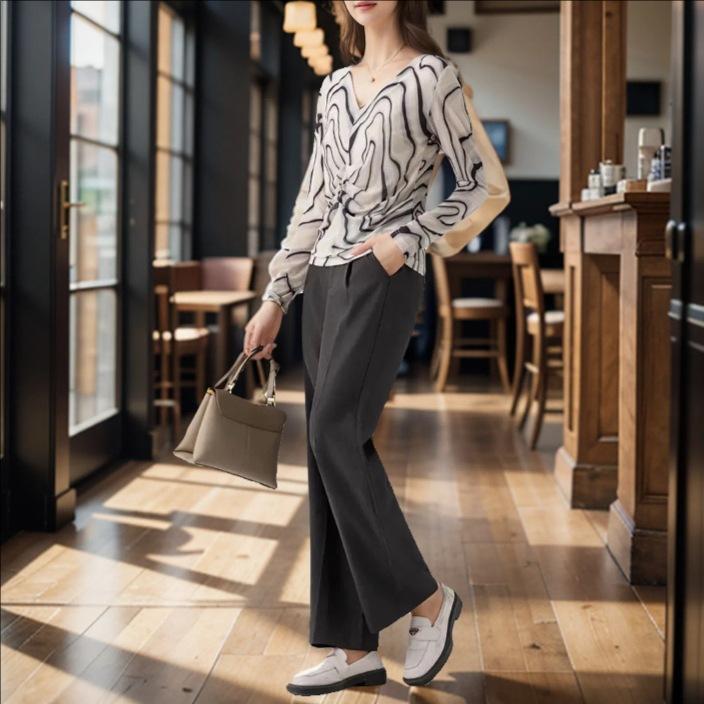 Весенняя новинка, топ с длинными рукавами, дизайнерская тонкая базовая рубашка для женщин, универсальная футболка с V-образным вырезом