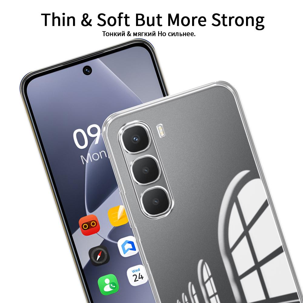 Для Infinix Hot 60i Hot 60 5G Чехол Мягкий Силиконовый Чехол для Телефона Для Infinix Hot 60 Pro Plus Прозрачный Ударопрочный Защитный Чехол