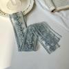 5.5*180cm Elegant Sweet Lace Flower Long Silk Scarf Trendy Girl Embroidery Neck Scarves Decoration Ribbon Headbands Ladies Tie