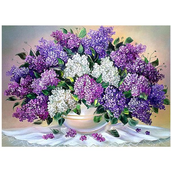 5D DIY Полный Круглый Алмазная Картина Цветочная Ваза Алмазная Картина Вышивка Крестом Алмазная Вышивка