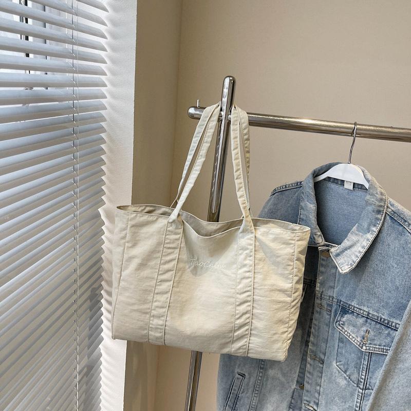 Повседневная тканевая сумка женская сумка новая простая вместительная сумка на плечо сумка-тоут для студенток