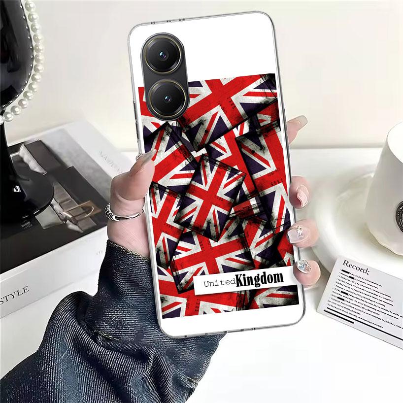 Флаг Великобритании Union Jack Англия Мягкий чехол для телефона для Xiaomi Redmi 15C 15 13C 13 Poco X5 X6 X7 F7 Ultra M7 12C 12 10 10C 9C 9A 9T 9 Fun