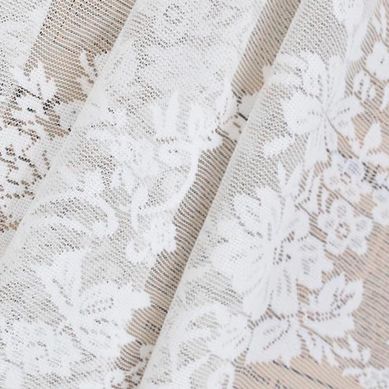 1Pc Through Pole Style Rural Style Curtain Half Blackout Double Row Lace Modern Partition Door Curtain Multiple Sizes Lace