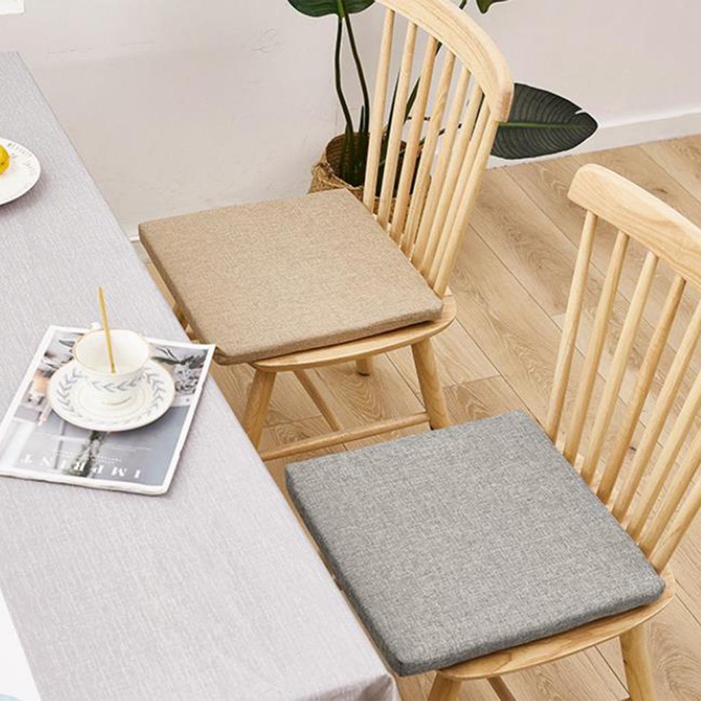 Квадратная подушка на стул Хлопково-льняная подушка для сиденья для обеденной комнаты, дома, офиса, для использования в помещении и на улице, для сада, дивана, автомобиля, подушка для ягодиц