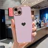 Чехол с рамкой с покрытием Love Heart для iPhone 13 12Mini 11 Pro Max SE2 SE3, милый мягкий силиконовый защитный чехол на 7 8 Plus XS XR, задняя крышка