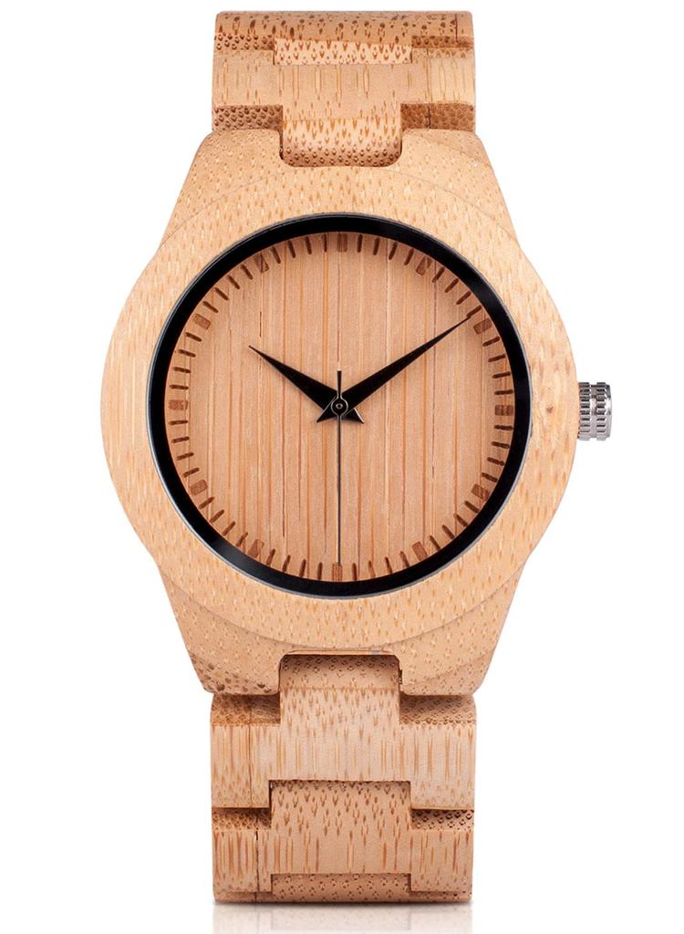 Bamboo Arm Japanese Quartz Birthday Christmas Day KINGNOW Watch, Ladies' Watch, Women's Watch, Stylish, Lightweight, Watch, Gift, Gift, Anniversary,