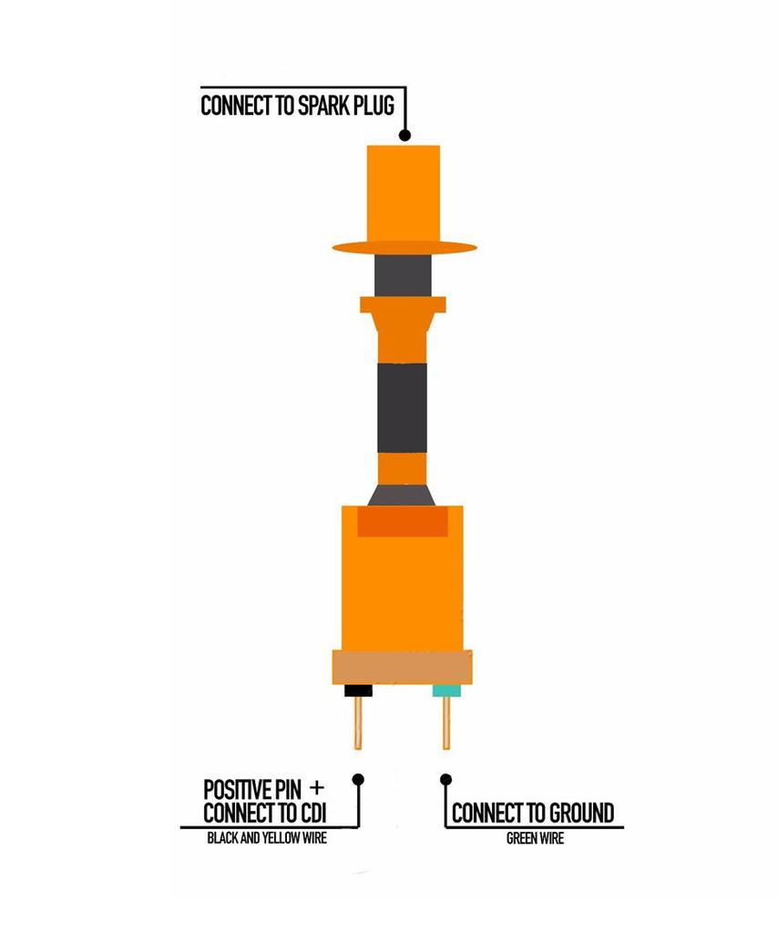 6 Pin CDI Ignition Coil Spark Plug kit For GY6 50cc125cc 150cc Scooter Mopeds