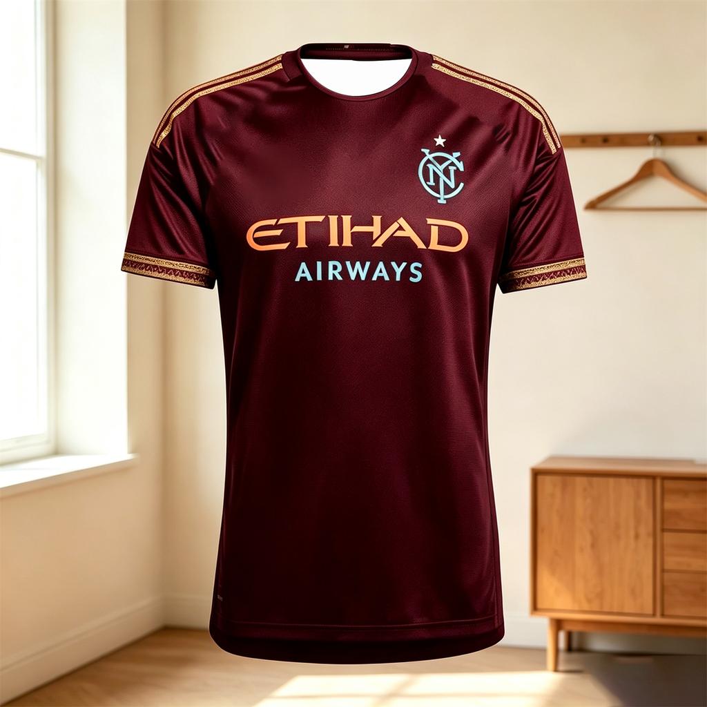 Мужская черная выездная футболка NYCFC с принтом Etihad Airways, быстросохнущая, с коротким рукавом, с круглым вырезом, тренировочная спортивная футболка для фанатов футбола