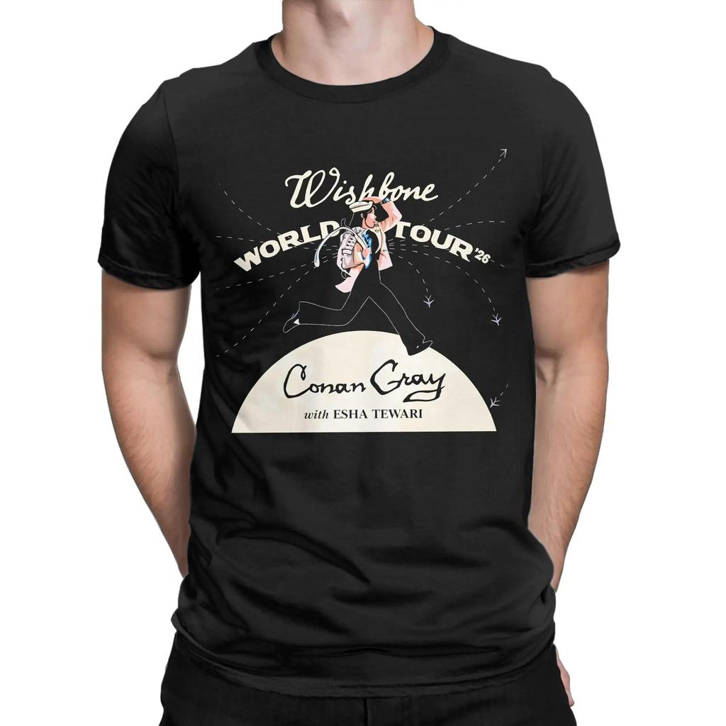 Конан Грей Wishbone World Tour Мужские Женские Футболки Крутые Футболки С Коротким Рукавом С Круглым Вырезом Хлопковые Топы