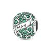 925 Silver Colorful Round CZ Zircon Charm Beads for  Bracelet Pendant Jewelry Gift