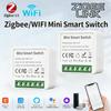 Tuya ZigBee/WiFi Мини Умный Выключатель 16А/20А DIY Модуль Реле-Автомата с Мониторингом Энергии, Двустороннее Управление для Умного Дома Alexa Google Home Автоматизация