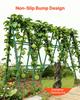Garden Stakes, 25 Pack, 2100 mm, Plastic Coated Metal Tomato Stakes, Garden Sticks for Plants Support, with Pointed End and Non-Slip Bumps for Growing