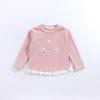 Girls' Spring Lace Bow Long Sleeve Top – Korean Style Round Neck Outerwear